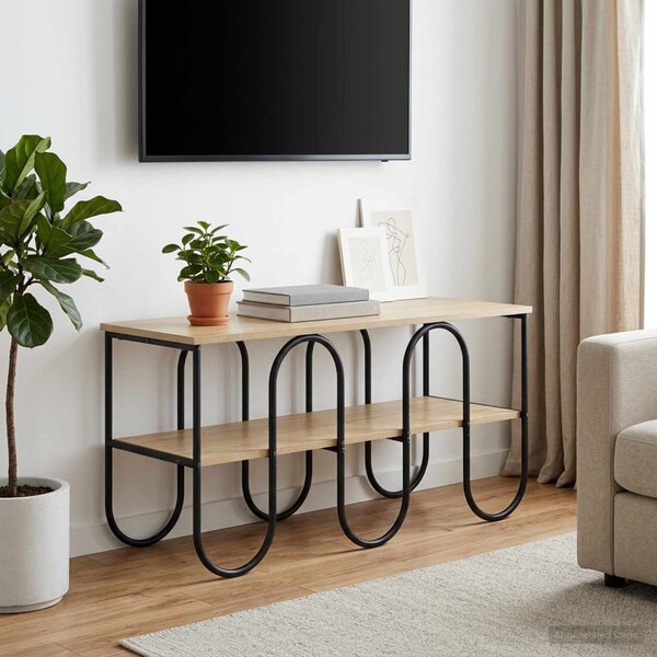 TV állvány 100 x 40 x 50 cm Sonoma Tölgy Szerelt Fa