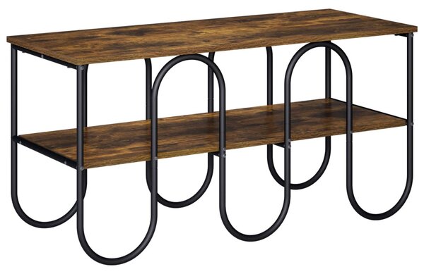 TV állvány 100 x 40 x 50 cm Füstös Tölgy Szerelt Fa
