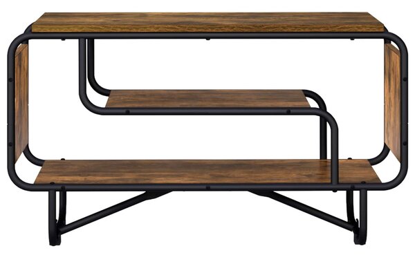 TV állvány 80 x 36 x 45 cm Füstös Tölgy Szerelt Fa