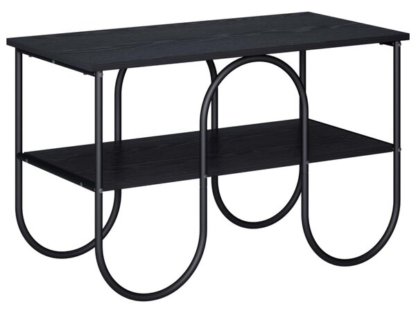 TV állvány 80 x 40 x 50 cm Fekete Tölgy Szerelt Fa