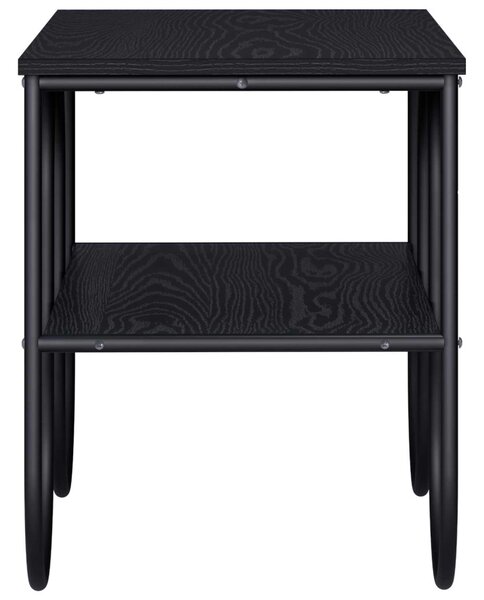 TV állvány 80 x 40 x 50 cm Fekete Tölgy Szerelt Fa