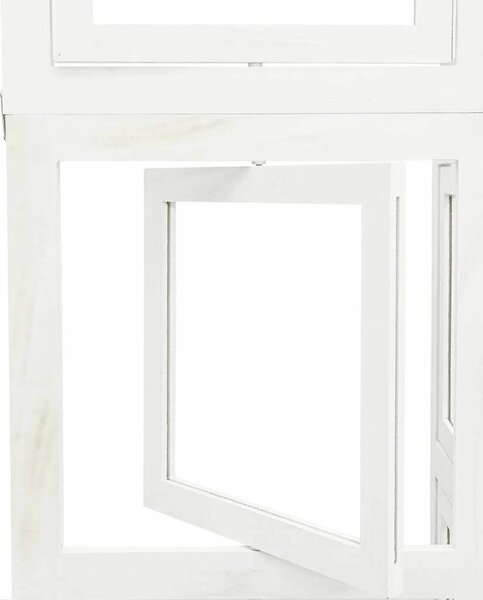 3 Paneles Fehér Tömörfa Térelválasztó - 105-110 x 220 cm