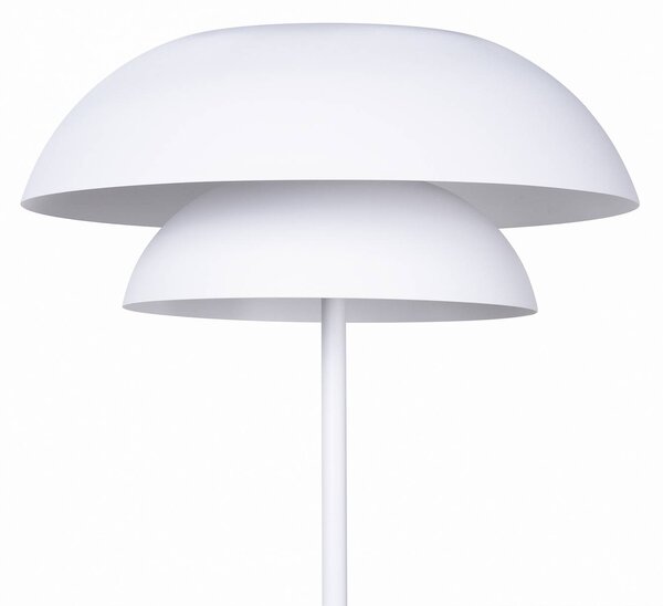 Lucande állólámpa Kellina, 151 cm, fehér, fém, E27, Fehér / opál, Nappali / Étkező, fém, Dizájn