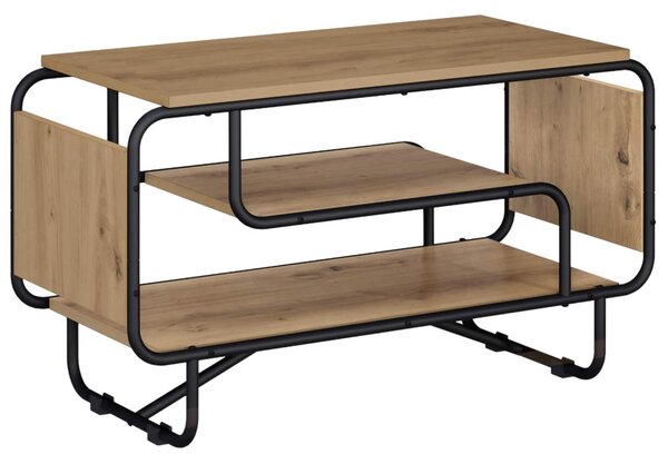 TV állvány 80 x 36 x 45 cm Kézműves Tölgy Szerelt Fa