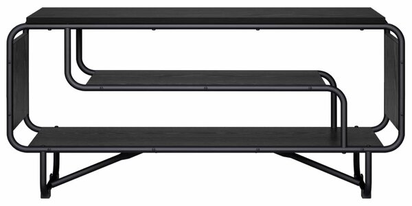 TV állvány 98 x 36 x 45 cm Fekete Tölgy Szerelt Fa