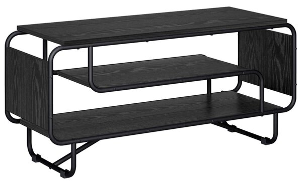 TV állvány 98 x 36 x 45 cm Fekete Tölgy Szerelt Fa