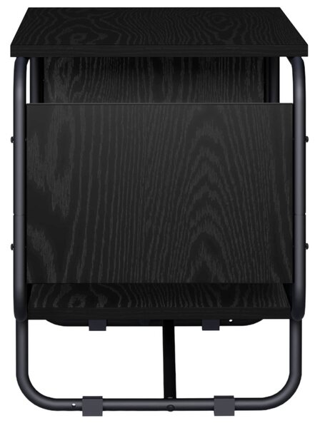 TV állvány 98 x 36 x 45 cm Fekete Tölgy Szerelt Fa