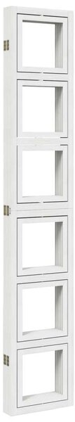 VidaXL 5 Paneles Fehér Tömörfa Paraván - 175-180 x 220 cm
