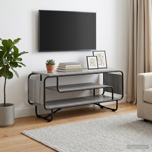 TV állvány 98 x 36 x 45 cm Szürke Sonoma Szerelt Fa