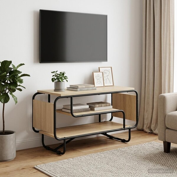 TV állvány 80 x 36 x 45 cm Sonoma Tölgy Szerelt Fa