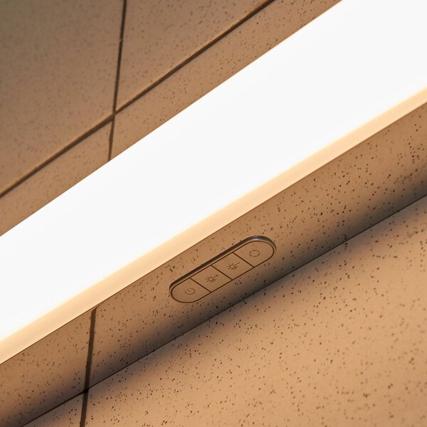 Lindby Jesko LED fali lámpa fürdőbe 3 000-6 500 K, 33cm, dimmelhető, Króm / ezüst, Fürdőszoba, Műanyag, Modern