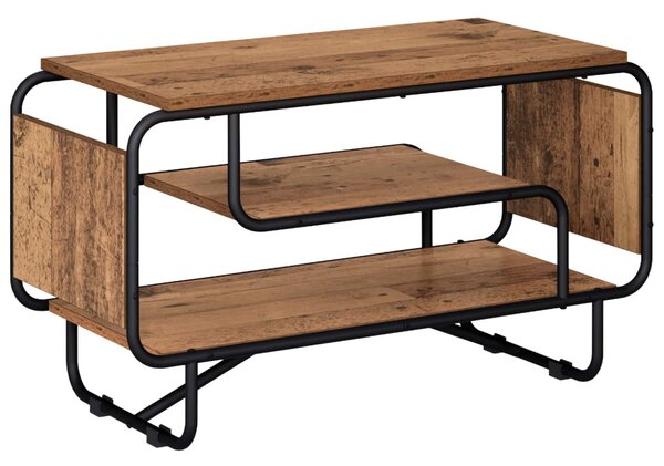 TV állvány 80 x 36 x 45 cm Antik Fa Szerelt Fa