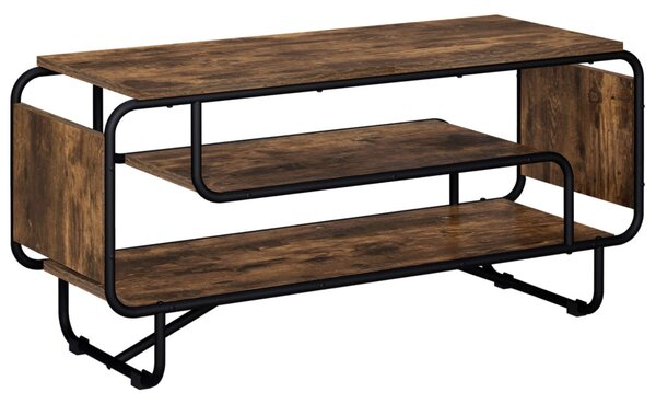 TV állvány 98 x 36 x 45 cm Füstös Tölgy Szerelt Fa