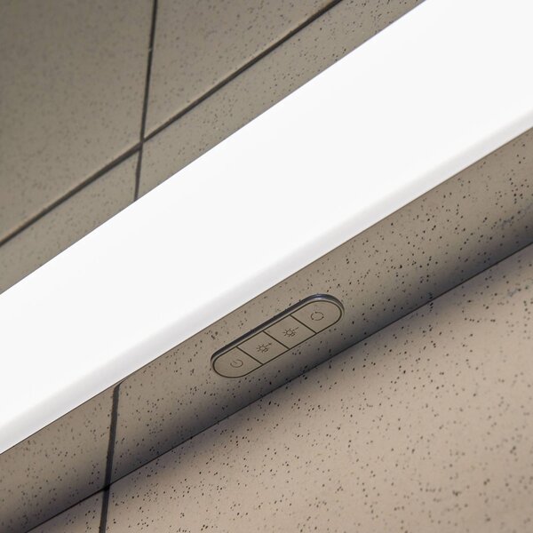 Lindby Jesko LED fali lámpa fürdőbe 3 000-6 500 K, 33cm, dimmelhető, Króm / ezüst, Fürdőszoba, Műanyag, Modern
