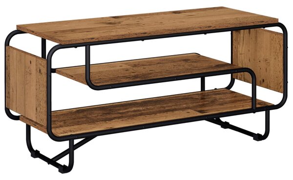 TV állvány 98 x 36 x 45 cm Antik Fa Szerelt Fa