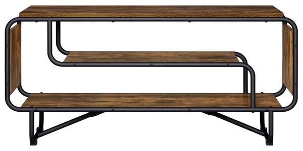 TV állvány 98 x 36 x 45 cm Füstös Tölgy Szerelt Fa