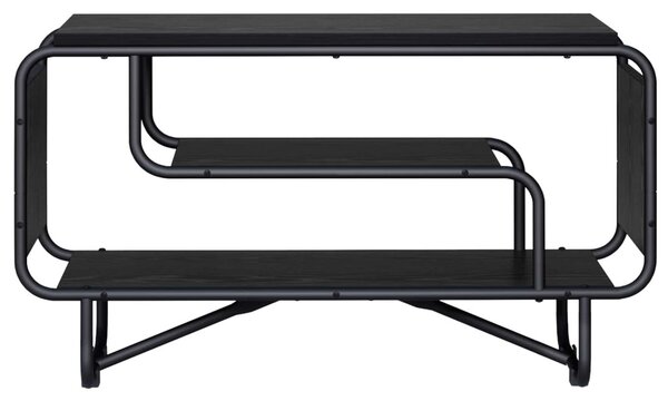TV állvány 80 x 36 x 45 cm Fekete Tölgy Szerelt Fa