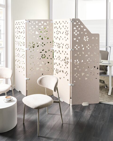 Irodai térelválasztó STARRY 240 x 180 cm Világosbézs