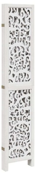 VidaXL 5 Paneles Fehér Fa Paraván - 175-180 x 200 cm
