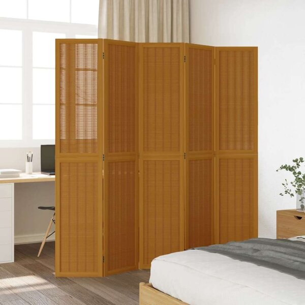 5 Paneles Bambusz Térelválasztó - 175-180 x 200 cm