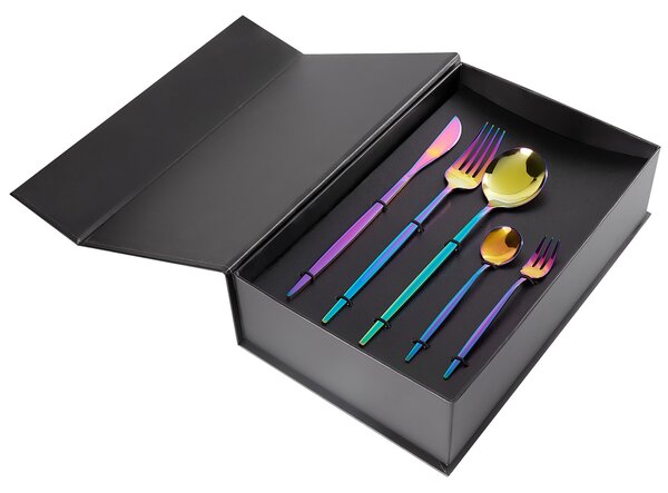 30 darabos evőeszközkészlet RIGATONI Színes