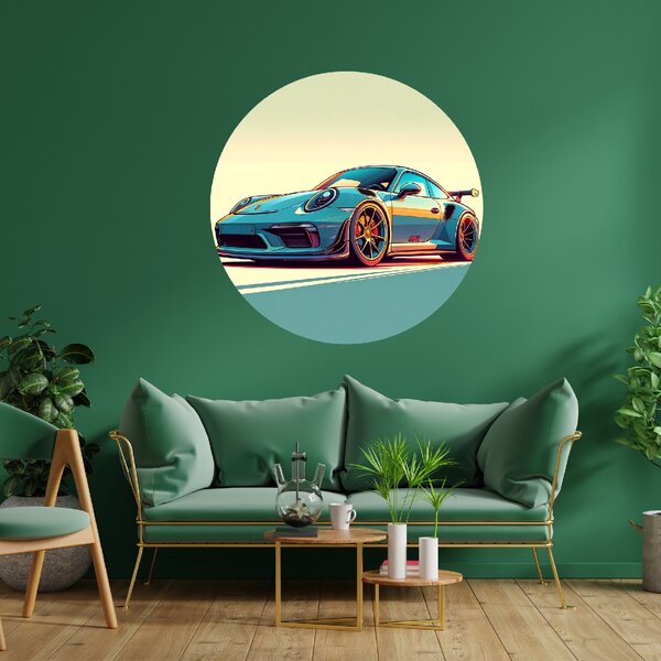 PIPPER. Kör alakú falmatrica "Porsche 911" Méret: 100cm