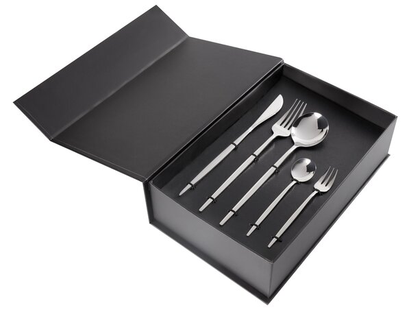 30 darabos evőeszközkészlet RIGATONI Ezüst