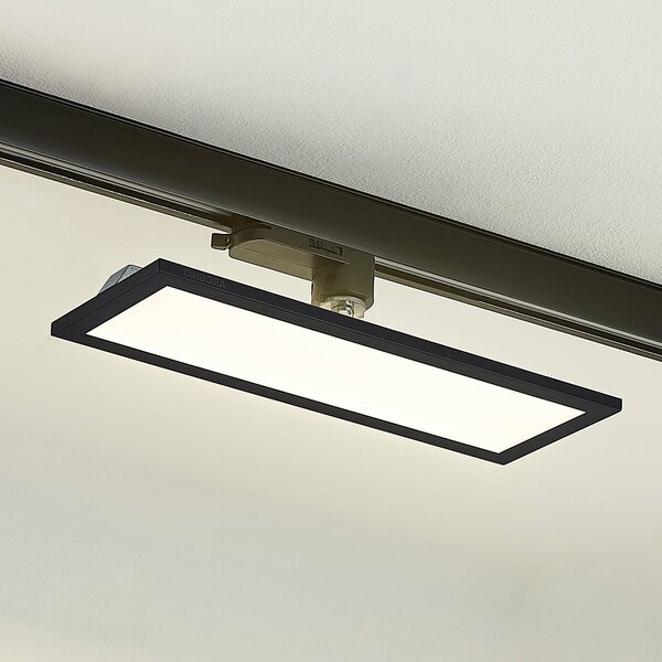 Arcchio Hairis 3-fázisú LED panel, 30 cm, fekete, 4000 K, Fekete, Dolgozószoba / Iroda, Műanyag, Modern