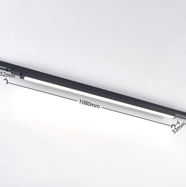 Arcchio LED sín világítás Harlow, fekete, 109 cm, 4000 K, Fekete, Dolgozószoba / Iroda, Alumínium, Modern