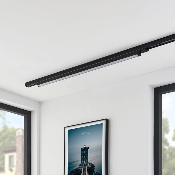Arcchio LED sín világítás Harlow, fekete, 109 cm, 4000 K, Fekete, Dolgozószoba / Iroda, Alumínium, Modern