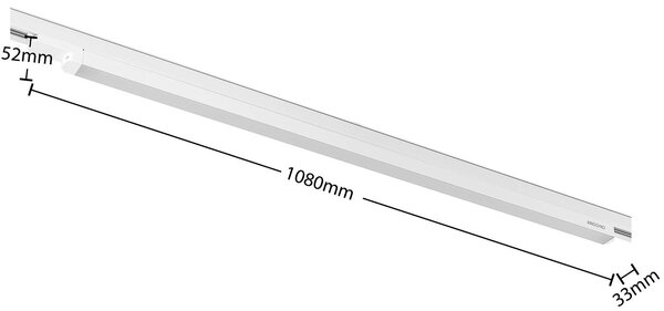 Arcchio LED sín világítás Harlow, fehér, 109 cm, 3000 K, Fehér / opál, Dolgozószoba / Iroda, Alumínium, Modern