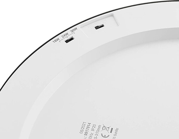 PRIOS Prios LED mennyezeti lámpa Aureka, Ø 33 cm, ezüst, fém, Alu / szürke / cink, Nappali / Étkező, Alumínium, Modern