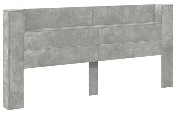 VidaXL Áthidalószekrény - LED Világítás - Betonszürke - 220cm