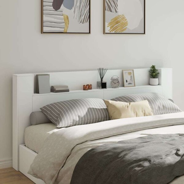 VidaXL fehér áthidalószekrény LED-világítással 220 x 16,5 x 103,5 cm