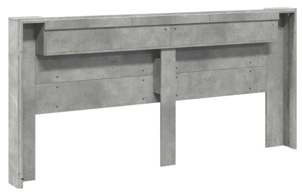 VidaXL Áthidalószekrény - LED Világítás - Betonszürke - 220cm