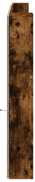 VidaXL Áthidalószekrény - LED-es - Füstös Tölgy - 220cm