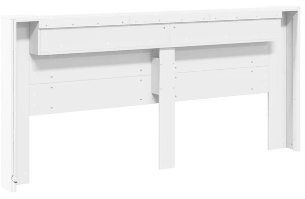 VidaXL fehér áthidalószekrény LED-világítással 220 x 16,5 x 103,5 cm
