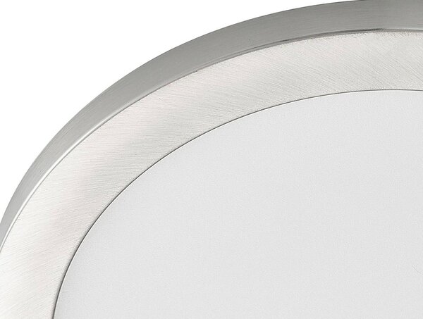 PRIOS Prios LED mennyezeti lámpa Aureka, Ø 33 cm, ezüst, fém, Alu / szürke / cink, Nappali / Étkező, Alumínium, Modern