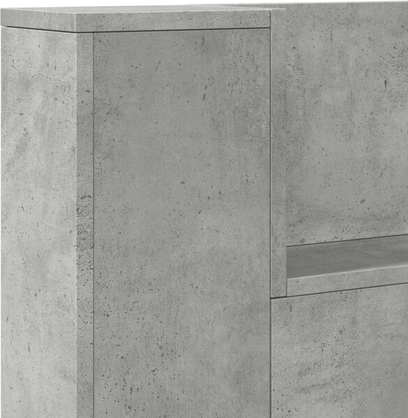 VidaXL Áthidalószekrény - LED Világítás - Betonszürke - 220cm