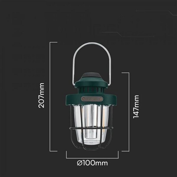Dimmelhető tölthető LED lámpás 3W SMD+5W IP44