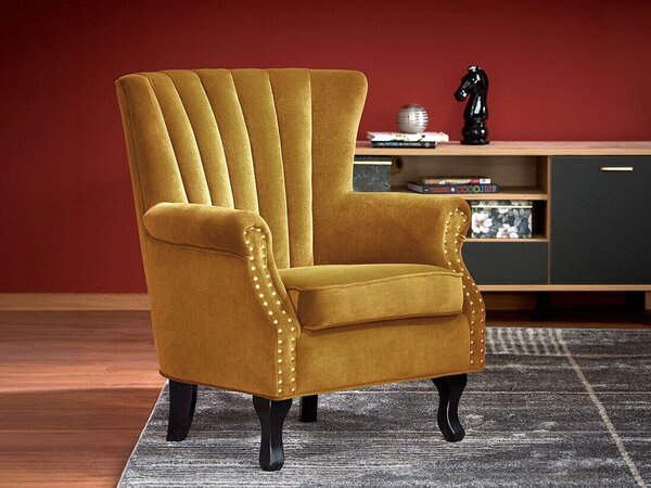 Fotel Houston 1105, Kárpit, 87x73x70cm, Sötét sárga