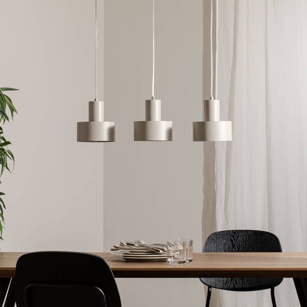 SIGMA Lógó világítás Rif 3, taupe, 3 izzós, lineáris, acél, dimmelhető, Krém / borostyánsárga, Nappali / Étkező, fém, Modern