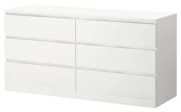 Komód 6 fiókos 140 cm- R140 fehér