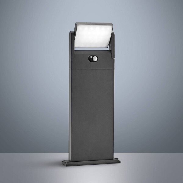 Lindby Novalie LED-es napelemes ösvényfény, Alu / szürke / cink, Alumínium, Modern