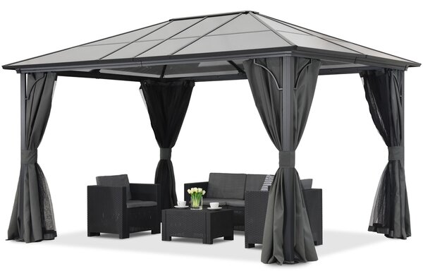 Modern kerti pavilon Santiago 3x4m Garden Point antracyt