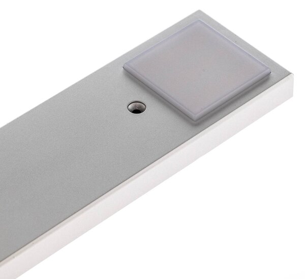 Lindby Amaryll LED pult alatti lámpa, 3 db-os készlet, Alu / szürke / cink, Konyha, Műanyag, Modern