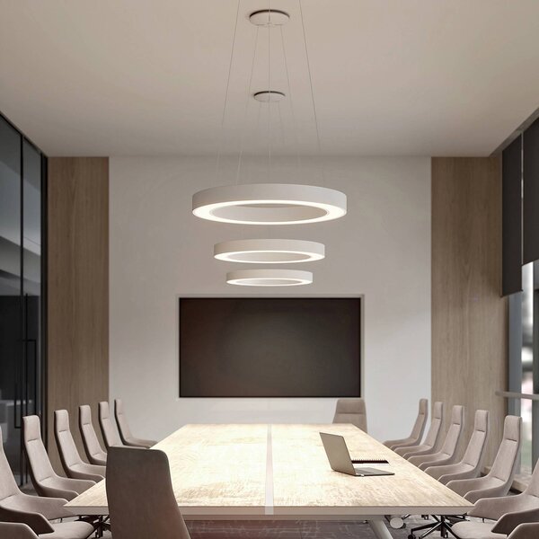 Arcchio Sharelyn LED függő lámpa, 80 cm, dimmelhető, Fehér / opál, Konyha, Alumínium, Modern