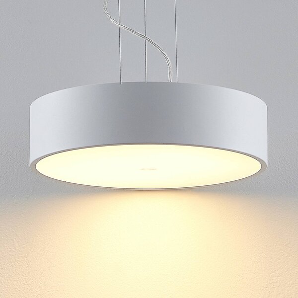 Arcchio LED-es függőlámpa Noabelle, Ø 40 cm, fehér, fém, dimmelhető, Fehér / opál, Konyha, fém, Modern