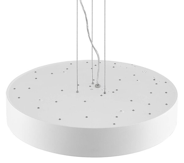 Arcchio LED lógó lámpa Noabelle, Ø 60 cm, fehér, fém, dimmelhető, Fehér / opál, Konyha, fém, Modern