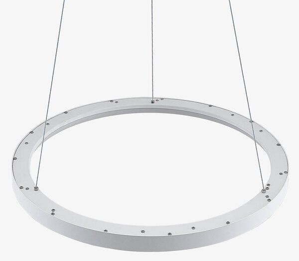 Arcchio LED lógó világítás Vivy, Ø 58 cm, fehér, fém, dimmelhető, Fehér / opál, Konyha, fém, Modern